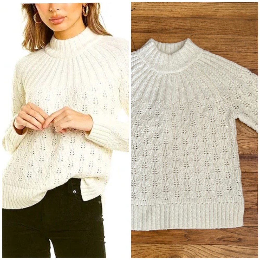 Madewell Stitch Mix Mock Neck Sweater